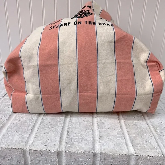 Sezane Large Bonjour Amour Tour From Paris Sezane On The Road Tote - Picture 8 of 12